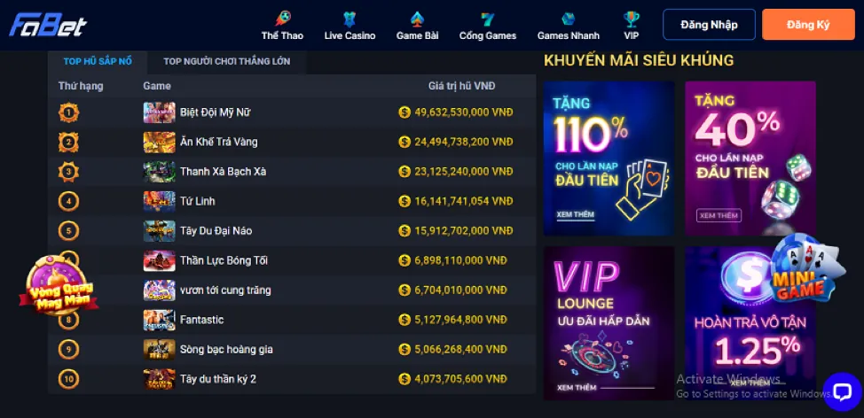Ưu đãi VIP 8swin